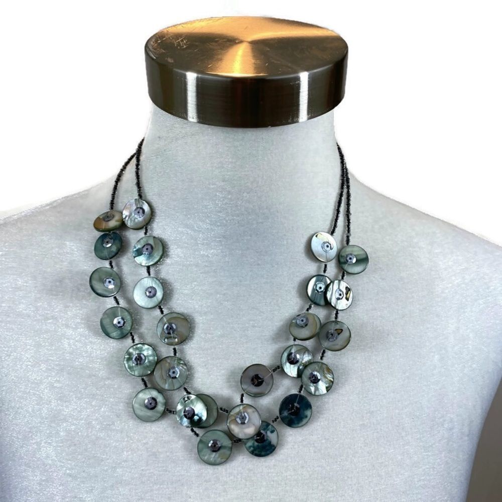 NWOT Shell & Bead Multi-Strand Necklace